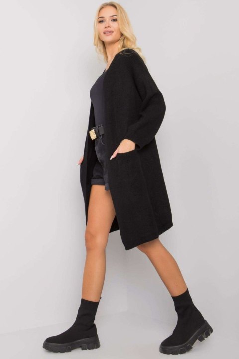 Sweter Kardigan Model TW-SW-BI-ZS5007.82 Black - Och Bella Sweter Kardigan Model TW-SW-BI-ZS5007.82 Black - Och Bella