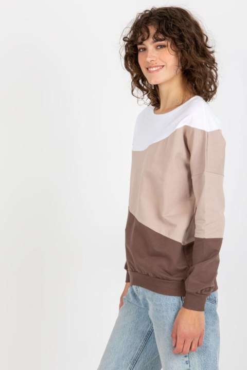Bluza Damska Model RV-BL-8430.61P White/Brown - Relevance Bluza Damska Model RV-BL-8430.61P White/Brown - Relevance