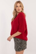 Sweter Damski Model MI-SW-1110.39P Dark Red - Italy Moda