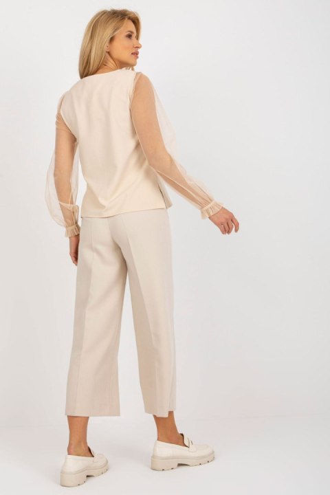 Bluzka Model LK-BZ-506695.22P Beige - Lakerta Bluzka Model LK-BZ-506695.22P Beige - Lakerta