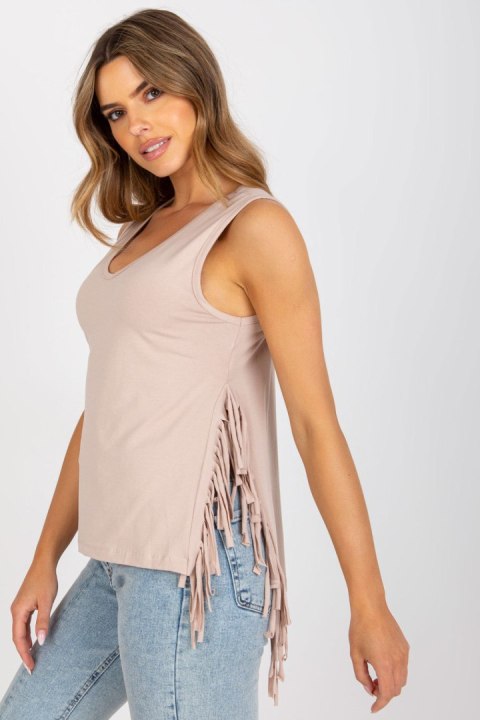 Koszulka Top Model FA-TP-6276.08P Beige - Fancy Koszulka Top Model FA-TP-6276.08P Beige - Fancy