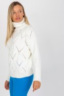 Sweter Damski Model LC-SW-3019.05P Ecru - Rue Paris