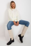 Sweter Damski Model LC-SW-8010.22P Ecru - Rue Paris