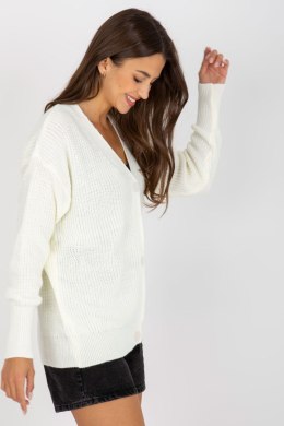 Sweter Kardigan Model LC-SW-0321.06X Ecru - Rue Paris