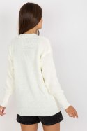 Sweter Kardigan Model LC-SW-0321.06X Ecru - Rue Paris
