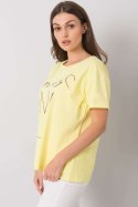 T-shirt Damski Model FA-TS-7121.88P Light Yellow - Fancy