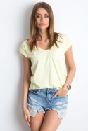 T-shirt Damski Model RV-TS-4839.43P Light Yellow - BFG