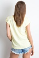 T-shirt Damski Model RV-TS-4839.43P Light Yellow - BFG