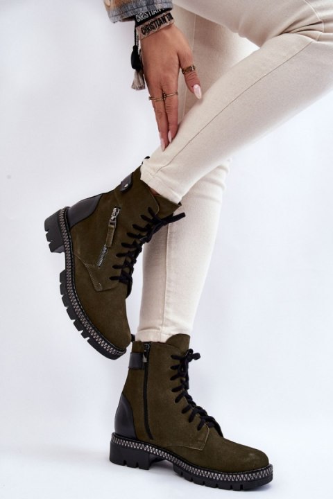 Botki Model Laura Messi 2508 Green - Step in style Botki Model Laura Messi 2508 Green - Step in style