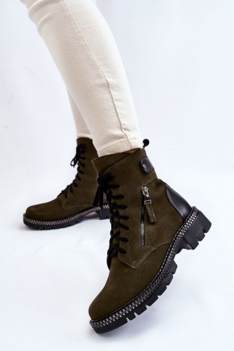 Botki Model Laura Messi 2508 Green - Step in style Botki Model Laura Messi 2508 Green - Step in style