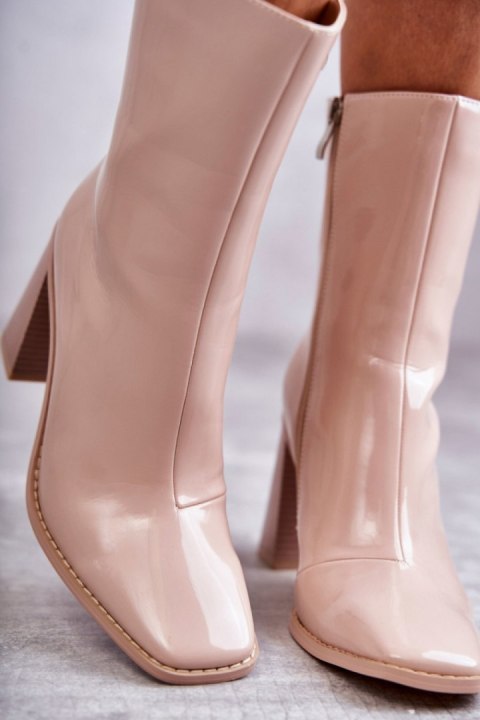 Botki Model Margit C-229 Beige - Step in style Botki Model Margit C-229 Beige - Step in style