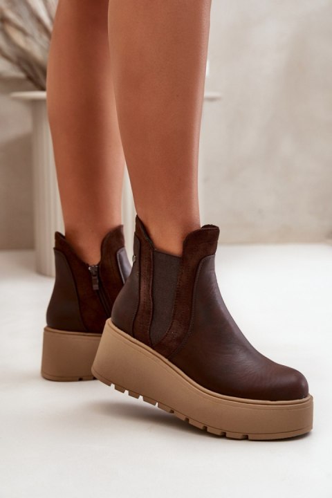 Botki Model Mivanira RMR2478-4 Brown - Step in style Botki Model Mivanira RMR2478-4 Brown - Step in style