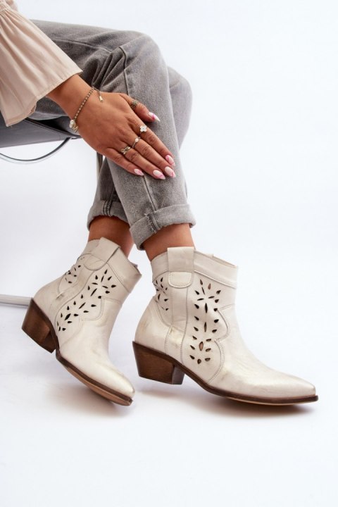 Botki Model Zazoo 2870/004 Silver - Step in style Botki Model Zazoo 2870/004 Silver - Step in style