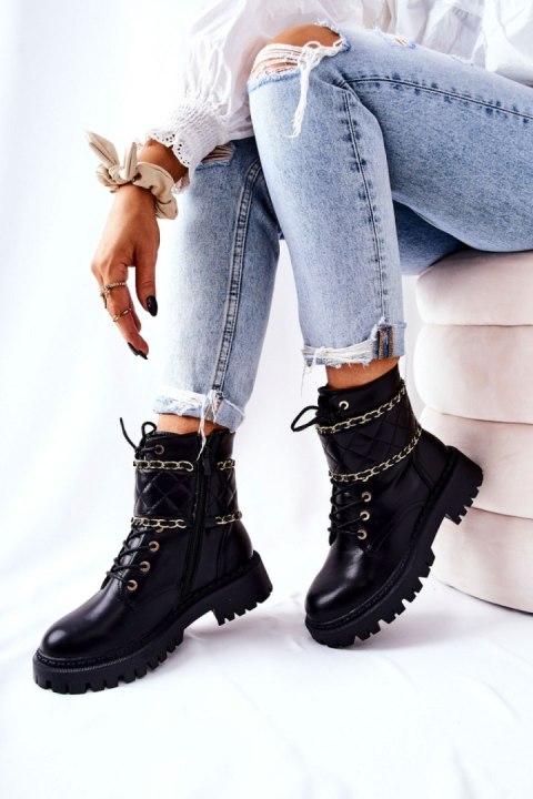 Botki workery Model Caleanor H21-71 BLK Black - Step in style Botki workery Model Caleanor H21-71 BLK Black - Step in style