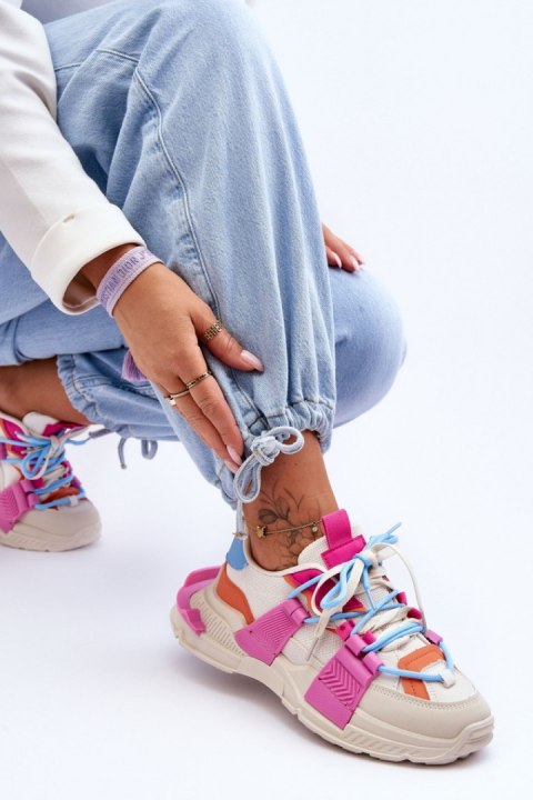 Buty Sportowe Model Chillout! BL357P Beige/Pink - Step in style Buty Sportowe Model Chillout! BL357P Beige/Pink - Step in style