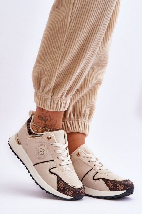 Buty Sportowe Model Rachel US6 Beige/Brown - Step in style Buty Sportowe Model Rachel US6 Beige/Brown - Step in style