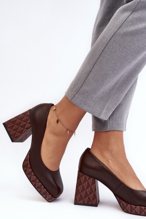 Czółenka Model Laura Messi 259/236-820 Brown - Step in style Czółenka Model Laura Messi 259/236-820 Brown - Step in style