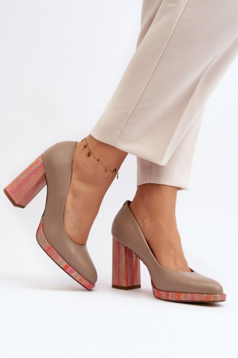 Czółenka Model Laura Messi 2746/252-837 Beige - Step in style Czółenka Model Laura Messi 2746/252-837 Beige - Step in style