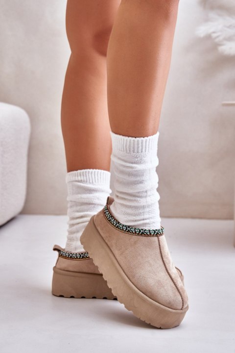 Kapcie Model Neroma 877-1 Beige - Step in style Kapcie Model Neroma 877-1 Beige - Step in style