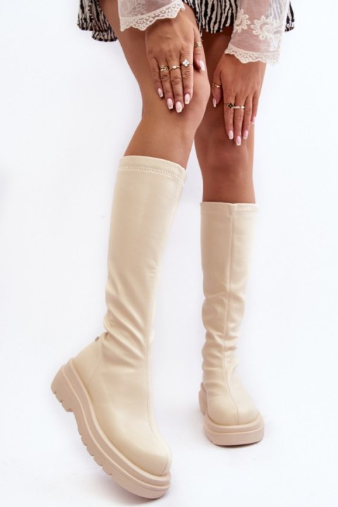 Kozaki Model GOE MM2N4067 Light Beige - Step in style Kozaki Model GOE MM2N4067 Light Beige - Step in style