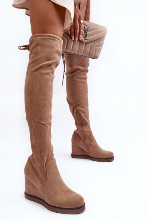Kozaki Muszkieterki Model Mephal NS362P Beige Zamsz - Step in style Kozaki Muszkieterki Model Mephal NS362P Beige Zamsz - Step in style