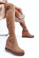 Kozaki Muszkieterki Model Mephal NS362P Beige Zamsz - Step in style