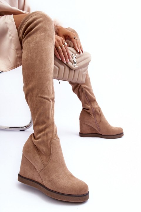 Kozaki Muszkieterki Model Mephal NS362P Beige Zamsz - Step in style Kozaki Muszkieterki Model Mephal NS362P Beige Zamsz - Step in style