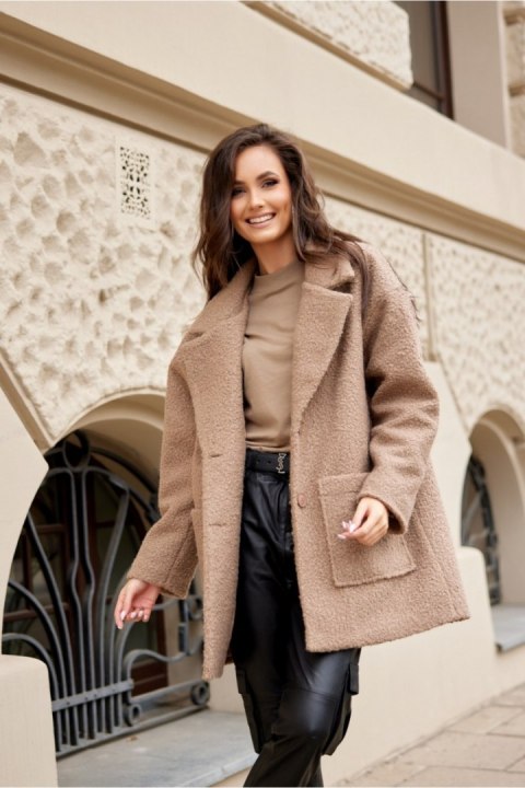 Kurtka Damska Model Sanchez CAP KUR0019 Cappuccino - Roco Fashion Kurtka Damska Model Sanchez CAP KUR0019 Cappuccino - Roco Fashion