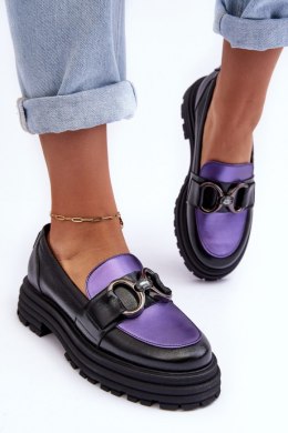 Loafersy Model Elkiza 2692 173-805 Black/Violet - Step in style