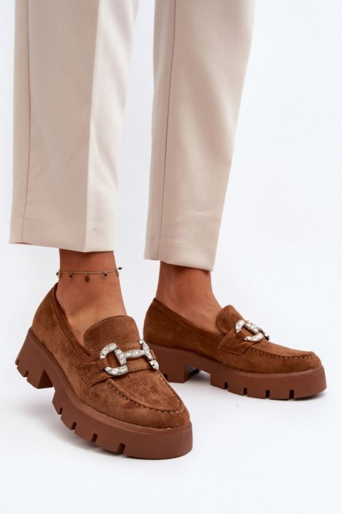 Mokasyny Model Ellise G422 Camel - Step in style Mokasyny Model Ellise G422 Camel - Step in style