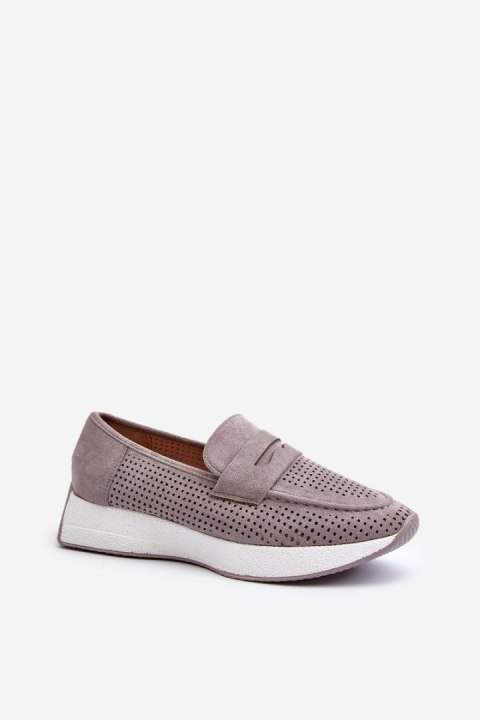 Mokasyny Model Inesqua Grey - Step in style Mokasyny Model Inesqua Grey - Step in style