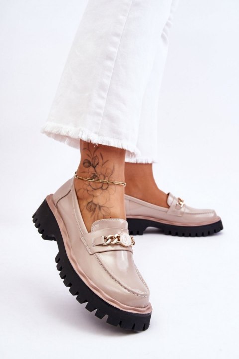 Mokasyny Model Ronin MR-X351 Beige - Step in style Mokasyny Model Ronin MR-X351 Beige - Step in style