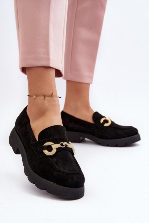 Mokasyny Modele Railenes 8716 Black - Step in style Mokasyny Modele Railenes 8716 Black - Step in style