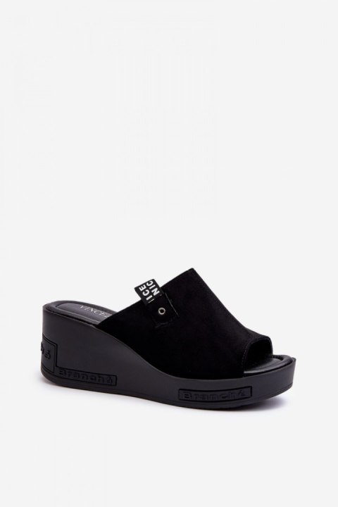 Sandał Klapki Model Vleni 58291 Black - Step in style Sandał Klapki Model Vleni 58291 Black - Step in style