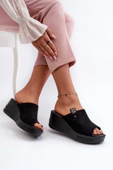 Sandał Klapki Model Vleni 58291 Black - Step in style Sandał Klapki Model Vleni 58291 Black - Step in style