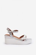 Sandały Model Esinna PS19 Silver - Step in style