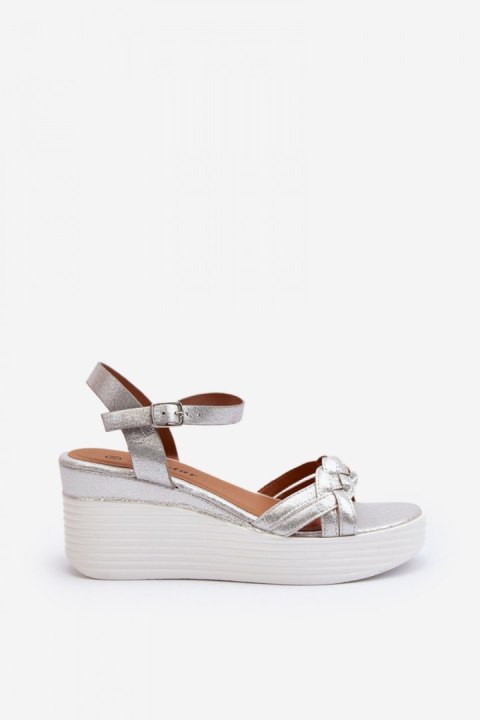 Sandały Model Esinna PS19 Silver - Step in style Sandały Model Esinna PS19 Silver - Step in style