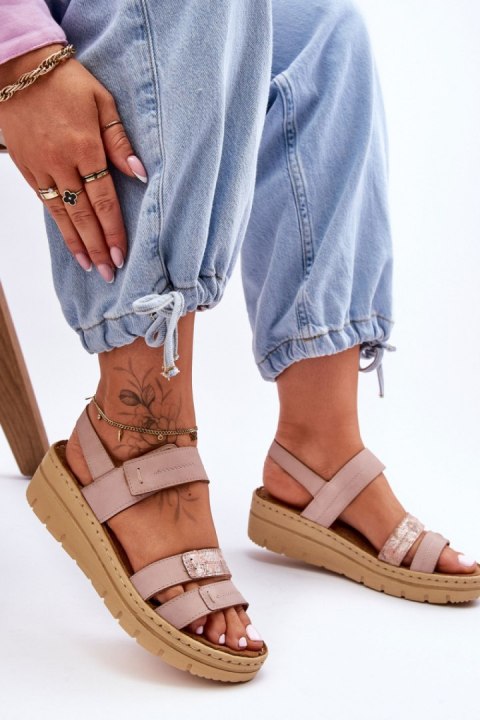 Sandały Model Fresh Look 23-46011 Pink - Step in style Sandały Model Fresh Look 23-46011 Pink - Step in style