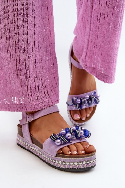 Sandały Model S.Barski HY056 Violet - Step in style Sandały Model S.Barski HY056 Violet - Step in style