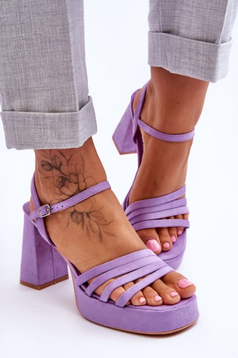 Sandały Model Verda ZY222 Violet - Step in style Sandały Model Verda ZY222 Violet - Step in style