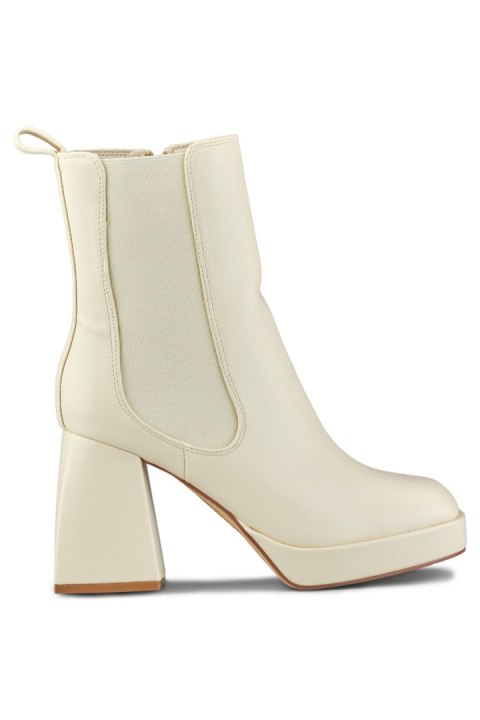 Botki Model X8271BE Light Beige - PRIMO Botki Model X8271BE Light Beige - PRIMO