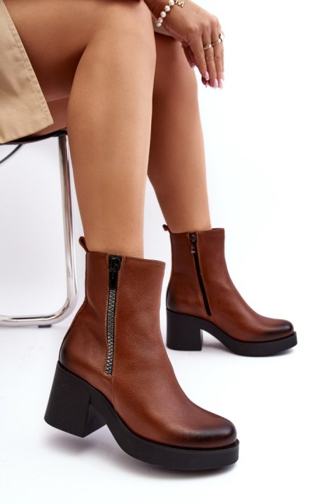 Botki Model Lemar Littosa 60432 Brown - Step in style Botki Model Lemar Littosa 60432 Brown - Step in style