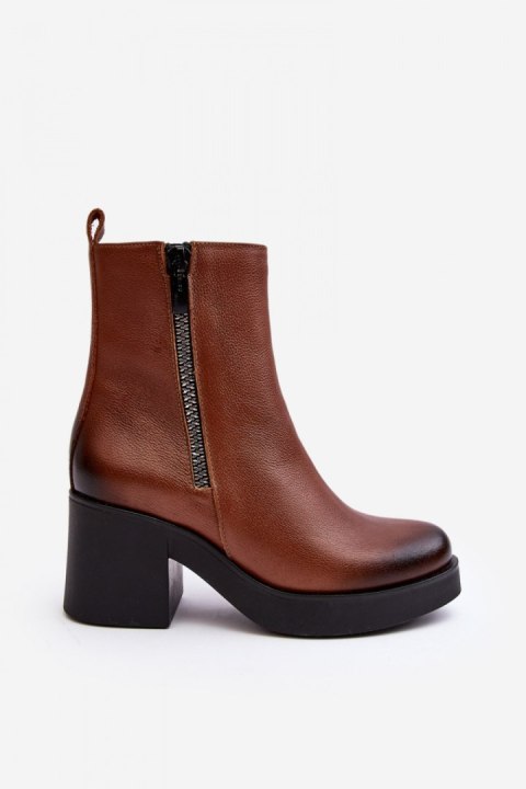 Botki Model Lemar Littosa 60432 Brown - Step in style Botki Model Lemar Littosa 60432 Brown - Step in style