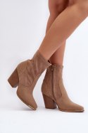 Botki Model Sanile A5619-63 Khaki - Step in style
