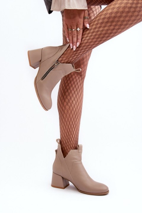 Botki Model Zazoo 850 Beige - Step in style Botki Model Zazoo 850 Beige - Step in style