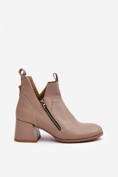 Botki Model Zazoo 850 Beige - Step in style Botki Model Zazoo 850 Beige - Step in style