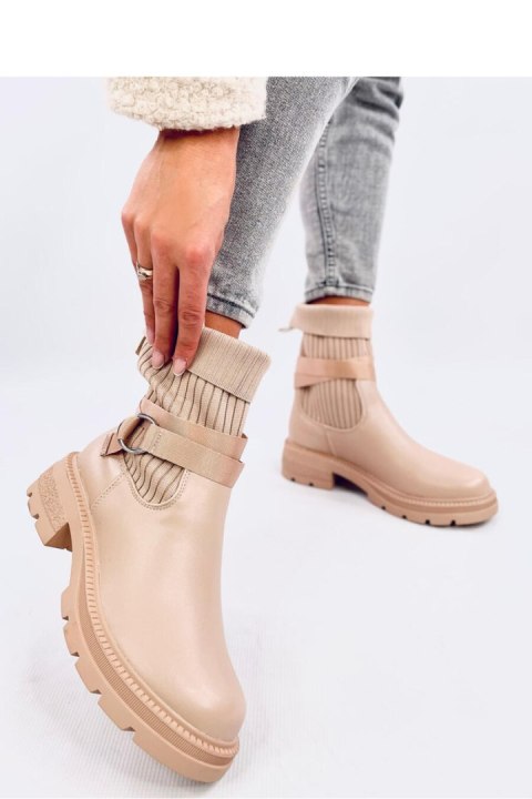 Botki z elastyczną cholewką SHAFFER KHAKI - Inello Botki z elastyczną cholewką SHAFFER KHAKI - Inello