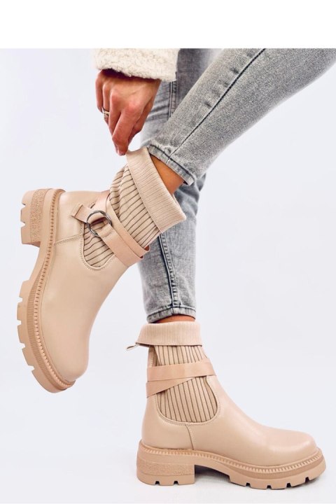 Botki z elastyczną cholewką SHAFFER KHAKI - Inello Botki z elastyczną cholewką SHAFFER KHAKI - Inello