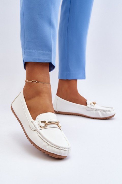 Mokasyny Model Ainslee NN22-986 White - Step in style Mokasyny Model Ainslee NN22-986 White - Step in style