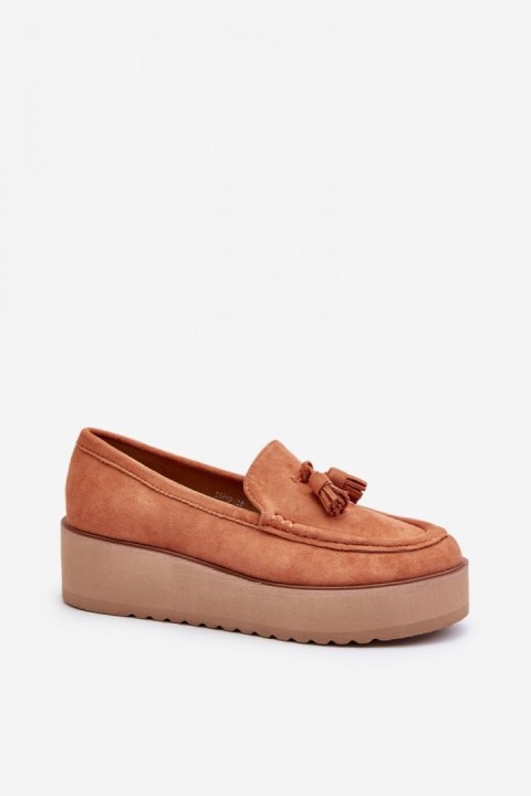 Mokasyny Model Mialani T599P Orange - Step in style Mokasyny Model Mialani T599P Orange - Step in style